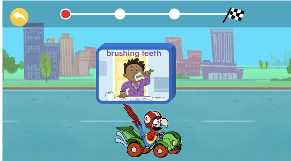 Crazy race: healthy habits game from ABCmouse.com. 